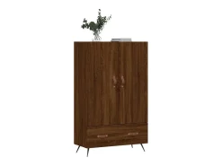 Aparador alto madera de ingeniería roble marrón 69,5x31x115 cm