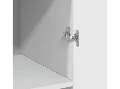 Aparador alto madera de ingeniería blanco 70x42,5x185 cm