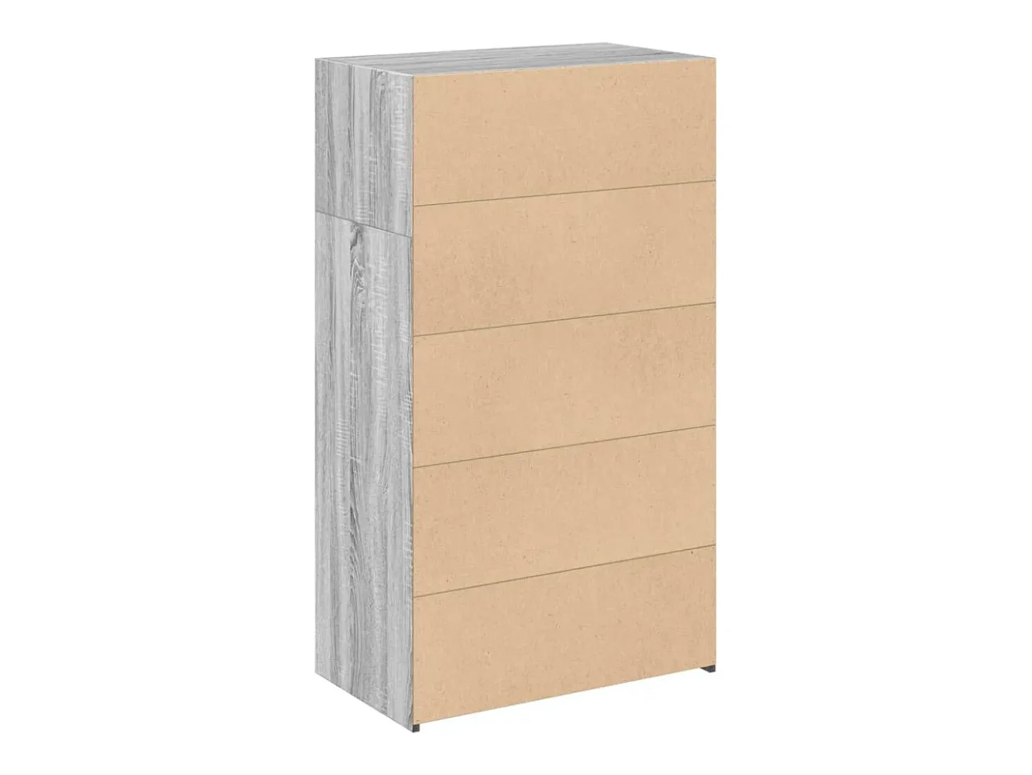 Aparador alto madera de ingeniería gris Sonoma 70x41x124 cm