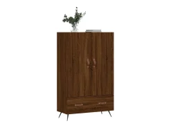 Aparador alto madera de ingeniería roble marrón 69,5x31x115 cm ES11705