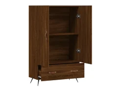 Aparador alto madera de ingeniería roble marrón 69,5x31x115 cm ES11705