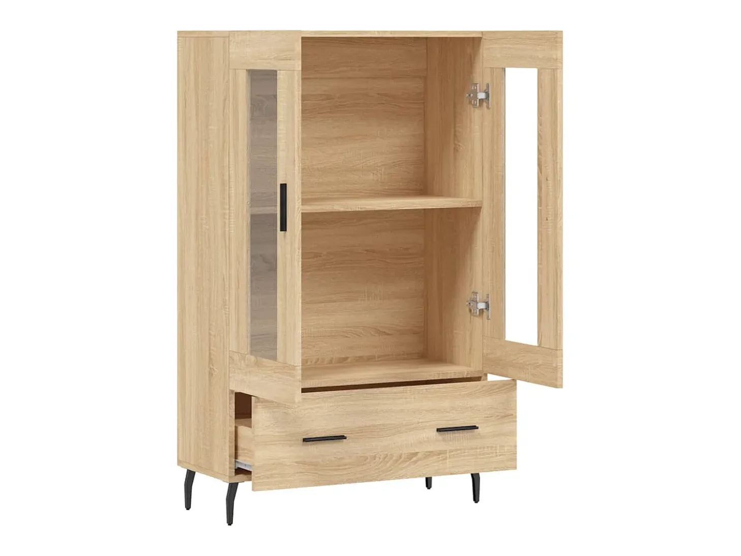 Aparador alto madera de ingeniería roble Sonoma 69,5x31x115 cm