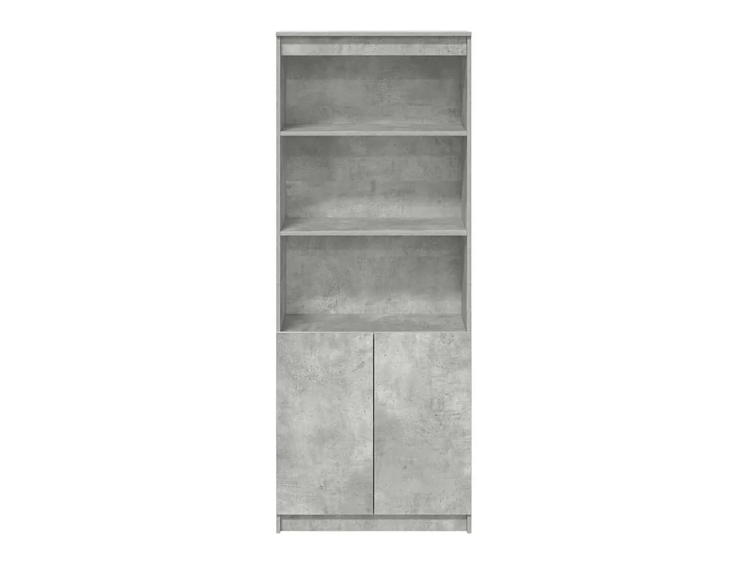 Aparador alto madera de ingeniería gris hormigón 70x35x180 cm