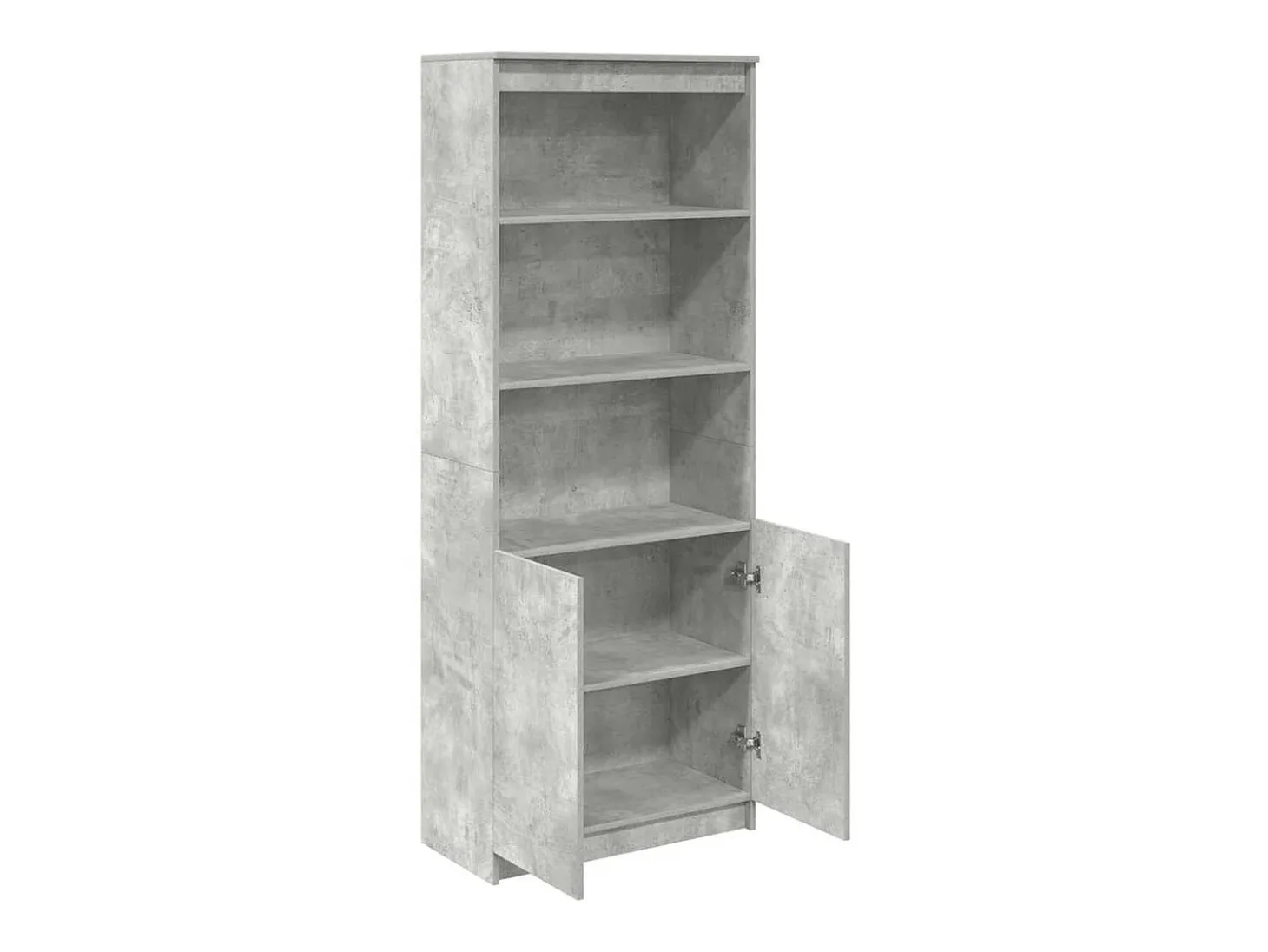 Aparador alto madera de ingeniería gris hormigón 70x35x180 cm