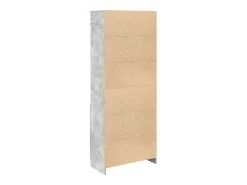 Aparador alto madera de ingeniería gris hormigón 70x35x180 cm
