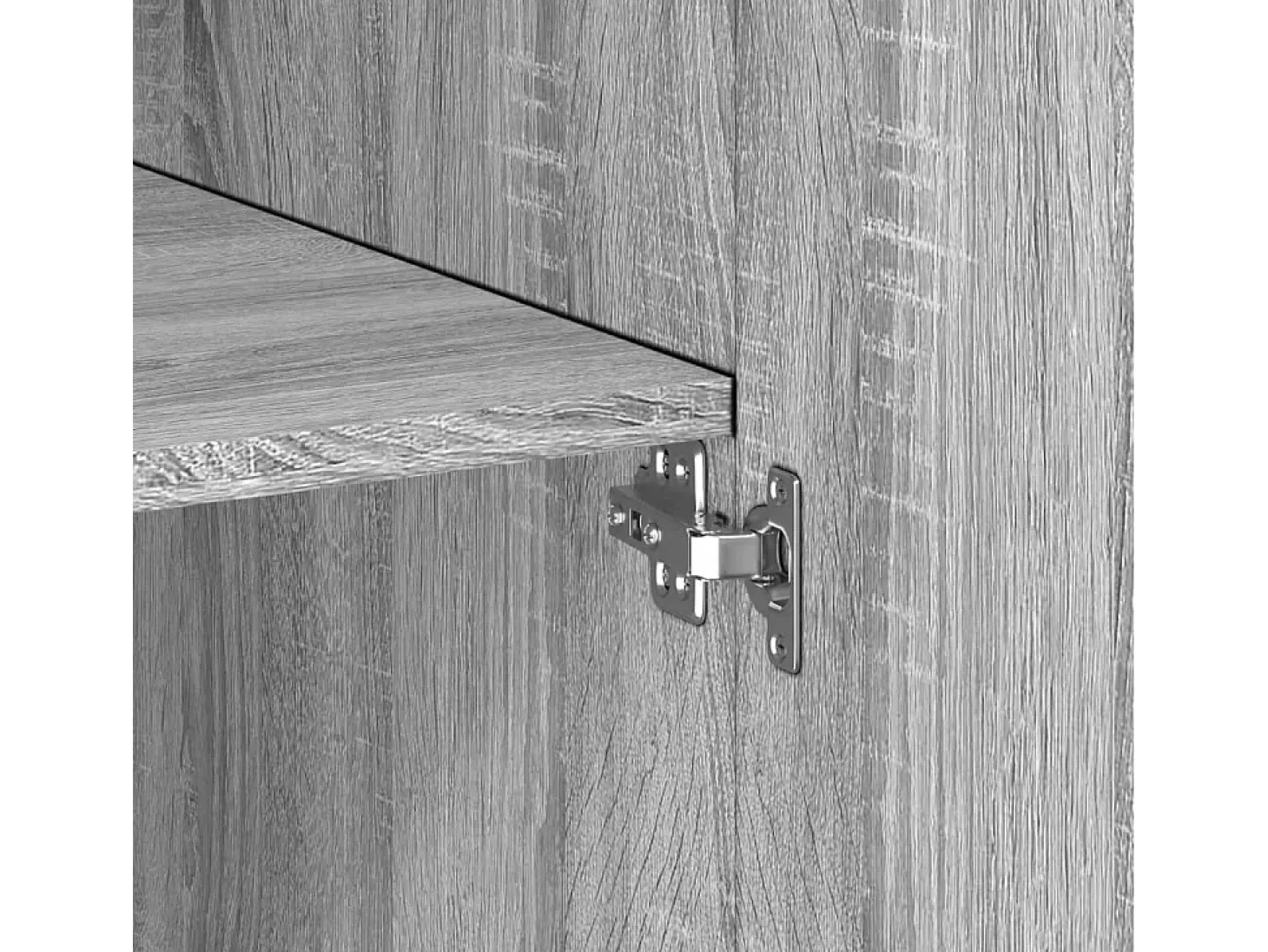 Aparador alto madera de ingeniería gris Sonoma 70x42,5x185 cm