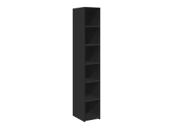 Aparador alto madera de ingeniería negro 30x41x185 cm