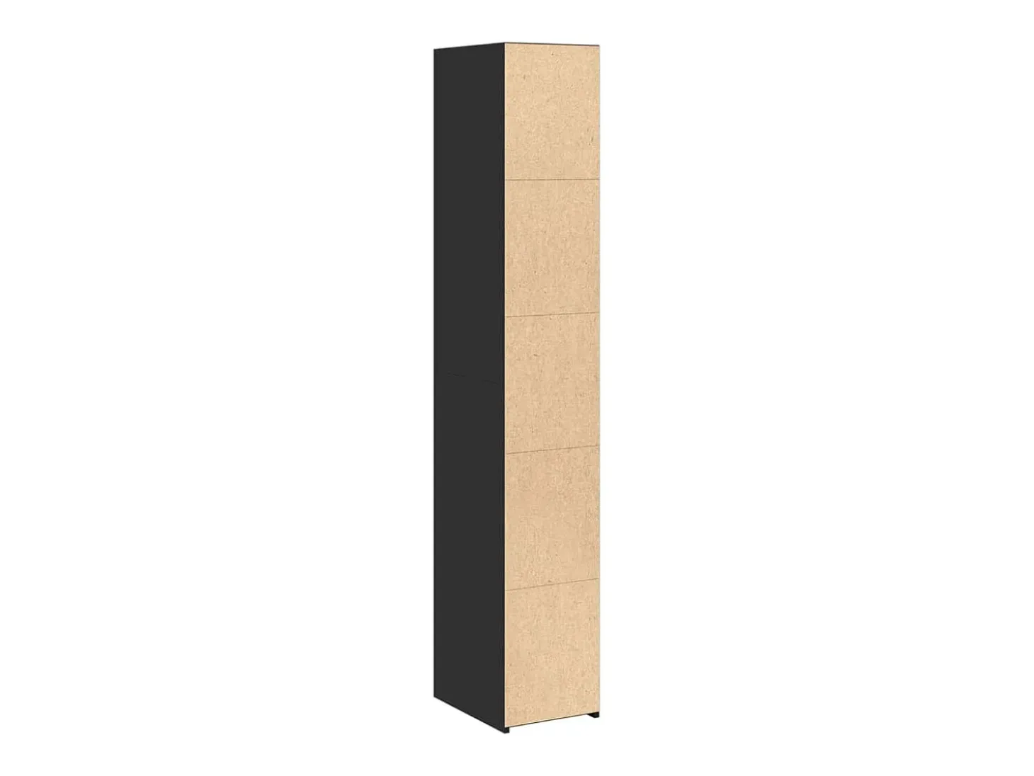Aparador alto madera de ingeniería negro 30x41x185 cm