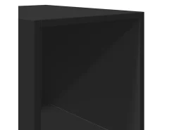 Aparador alto madera de ingeniería negro 30x41x185 cm