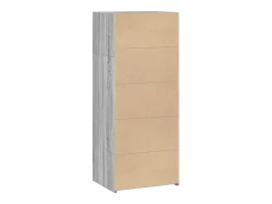 Aparador alto madera de ingeniería gris Sonoma 50x41x124 cm