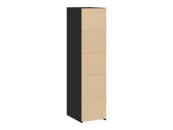 Aparador alto madera de ingeniería negro 30x41x124 cm