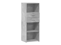 Aparador alto madera de ingeniería gris hormigón 45x42,5x124 cm
