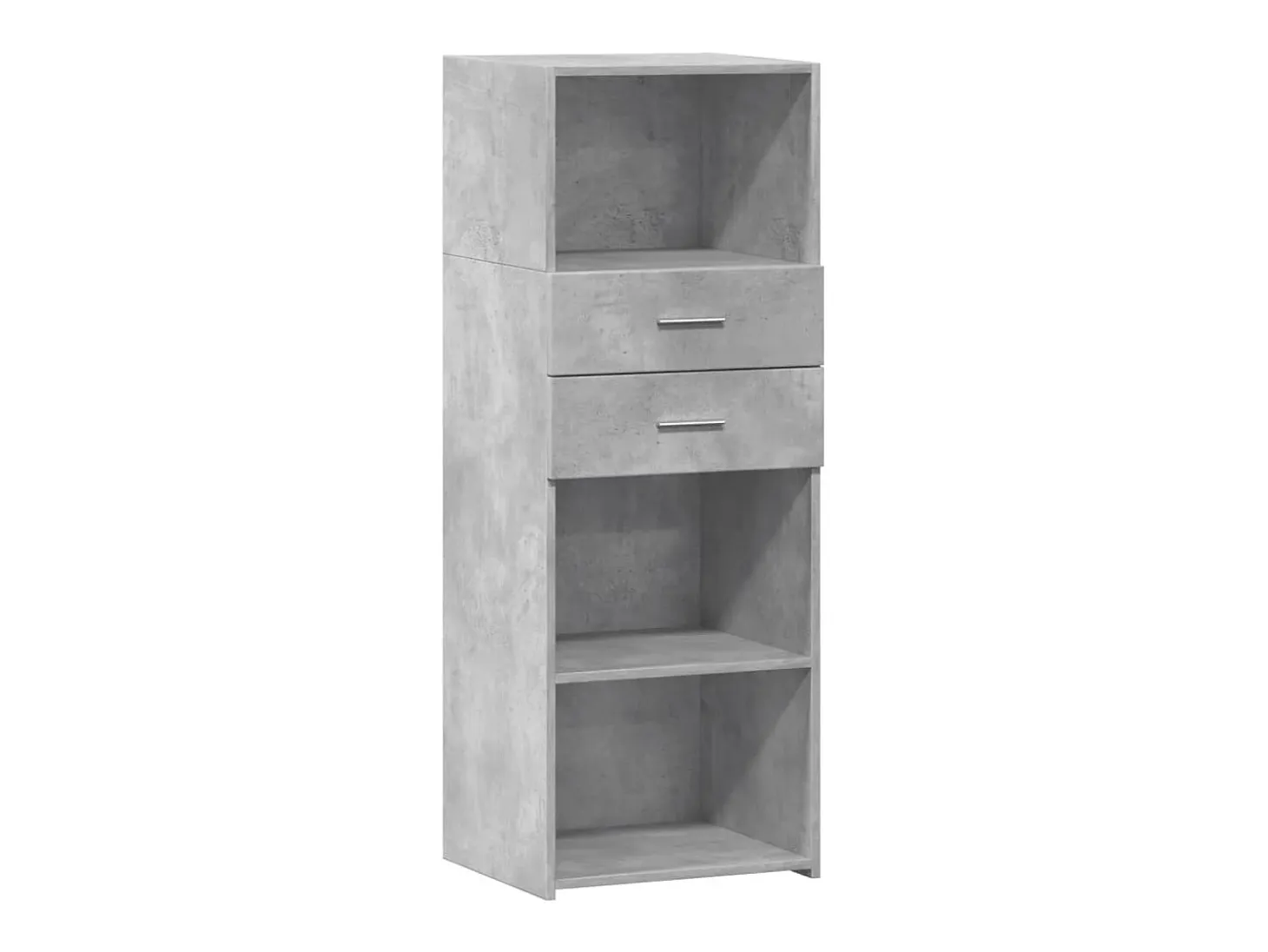 Aparador alto madera de ingeniería gris hormigón 45x42,5x124 cm