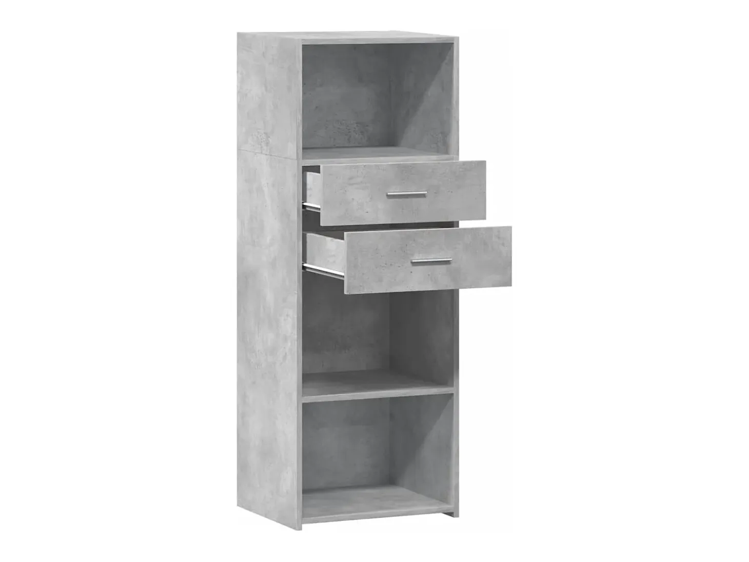 Aparador alto madera de ingeniería gris hormigón 45x42,5x124 cm