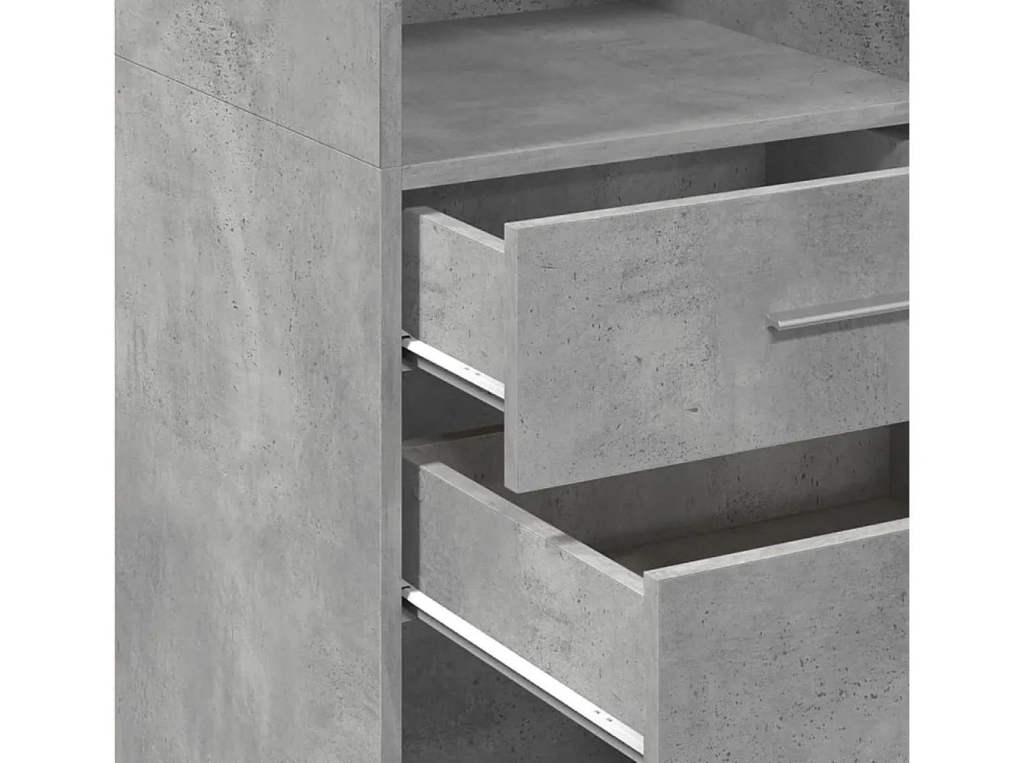 Aparador alto madera de ingeniería gris hormigón 45x42,5x124 cm