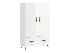 Aparador alto madera de ingeniería blanco brillo 69,5x31x115 cm ES69531