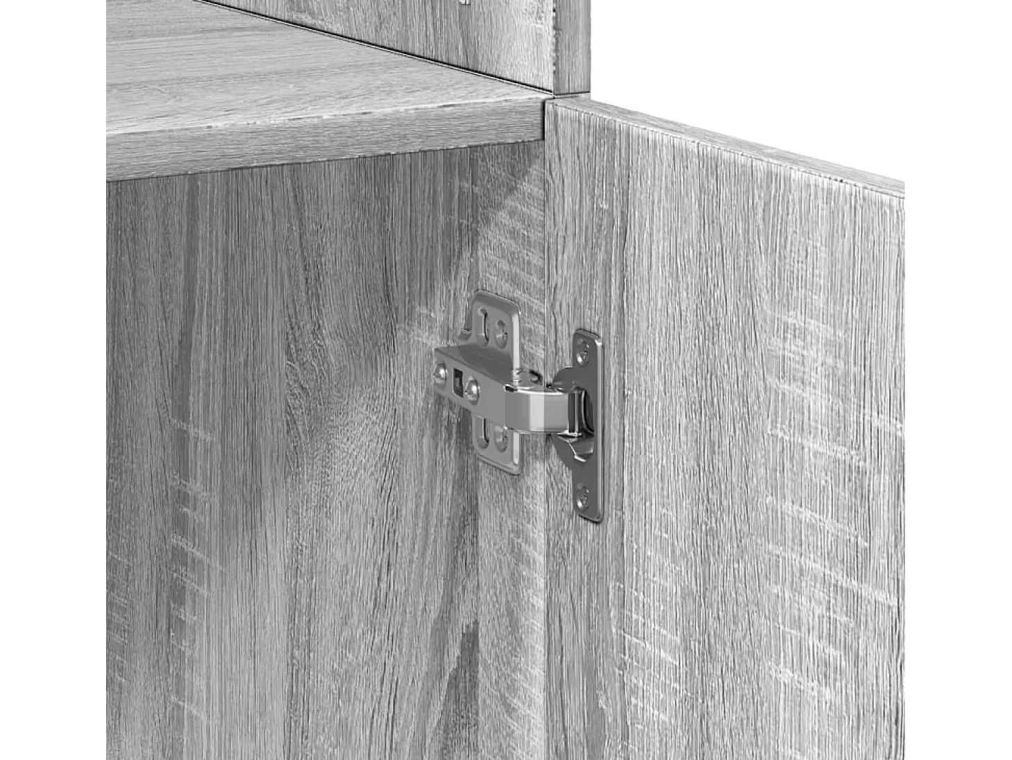 Aparador alto madera de ingeniería gris Sonoma 70x42,5x185 cm