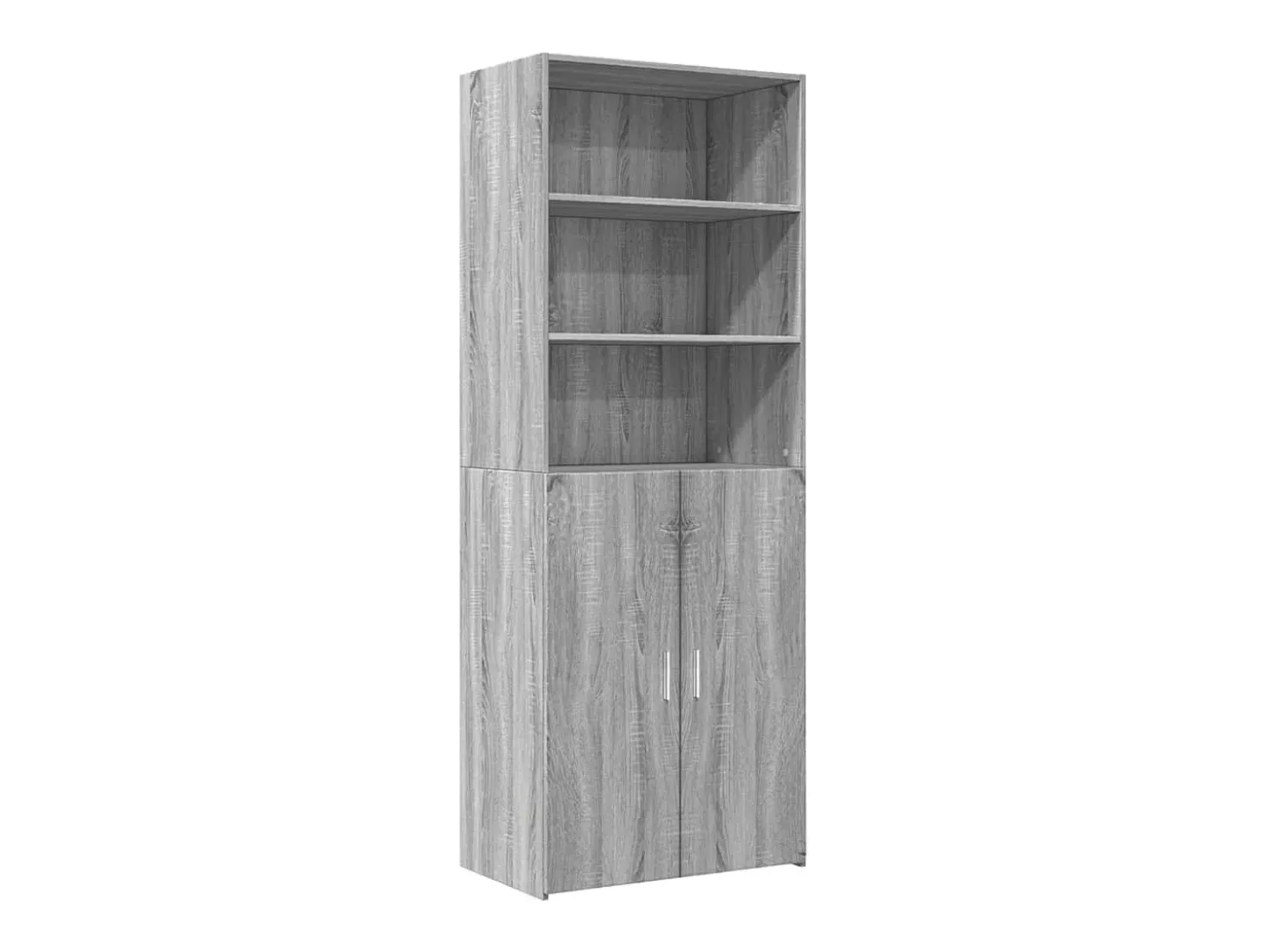 Aparador alto madera de ingeniería gris Sonoma 70x42,5x185 cm