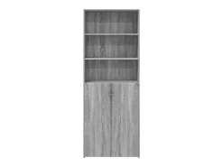 Aparador alto madera de ingeniería gris Sonoma 70x42,5x185 cm