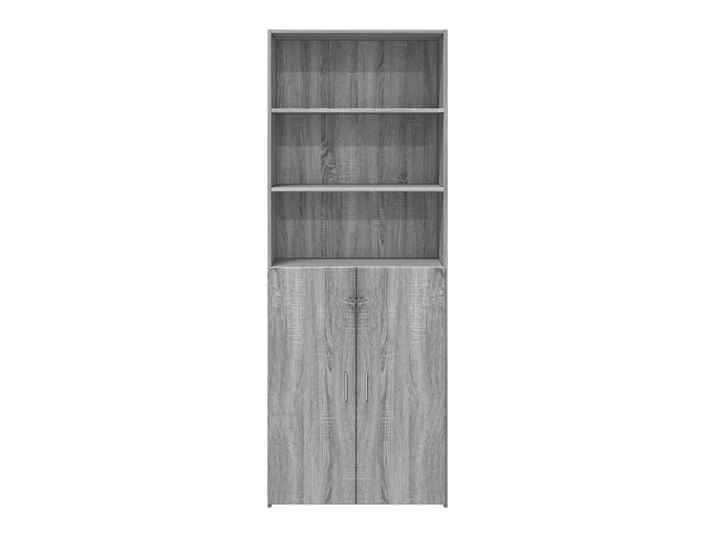 Aparador alto madera de ingeniería gris Sonoma 70x42,5x185 cm