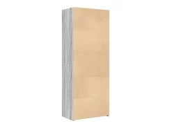 Aparador alto madera de ingeniería gris Sonoma 70x42,5x185 cm