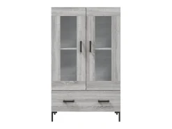 Aparador alto madera de ingeniería gris Sonoma 69,5x31x115 cm