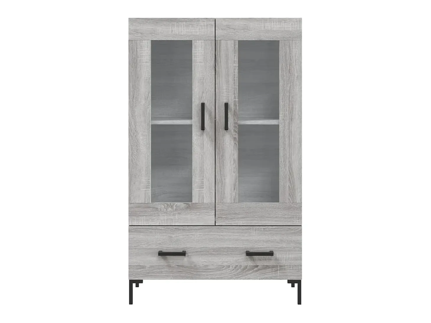 Aparador alto madera de ingeniería gris Sonoma 69,5x31x115 cm