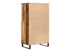 Aparador alto madera de ingeniería envejecida 60x36x110 cm