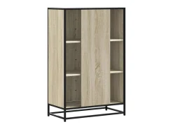 Aparador alto madera de ingeniería y metal Sonoma 68x35x106,5cm