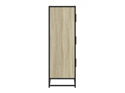 Aparador alto madera de ingeniería y metal Sonoma 68x35x106,5cm