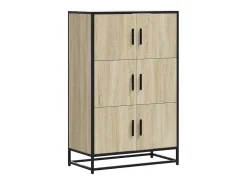 Aparador alto madera de ingeniería y metal Sonoma 68x35x106,5cm