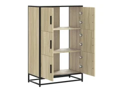 Aparador alto madera de ingeniería y metal Sonoma 68x35x106,5cm