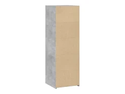 Aparador alto madera de ingeniería gris hormigón 40x41x124 cm