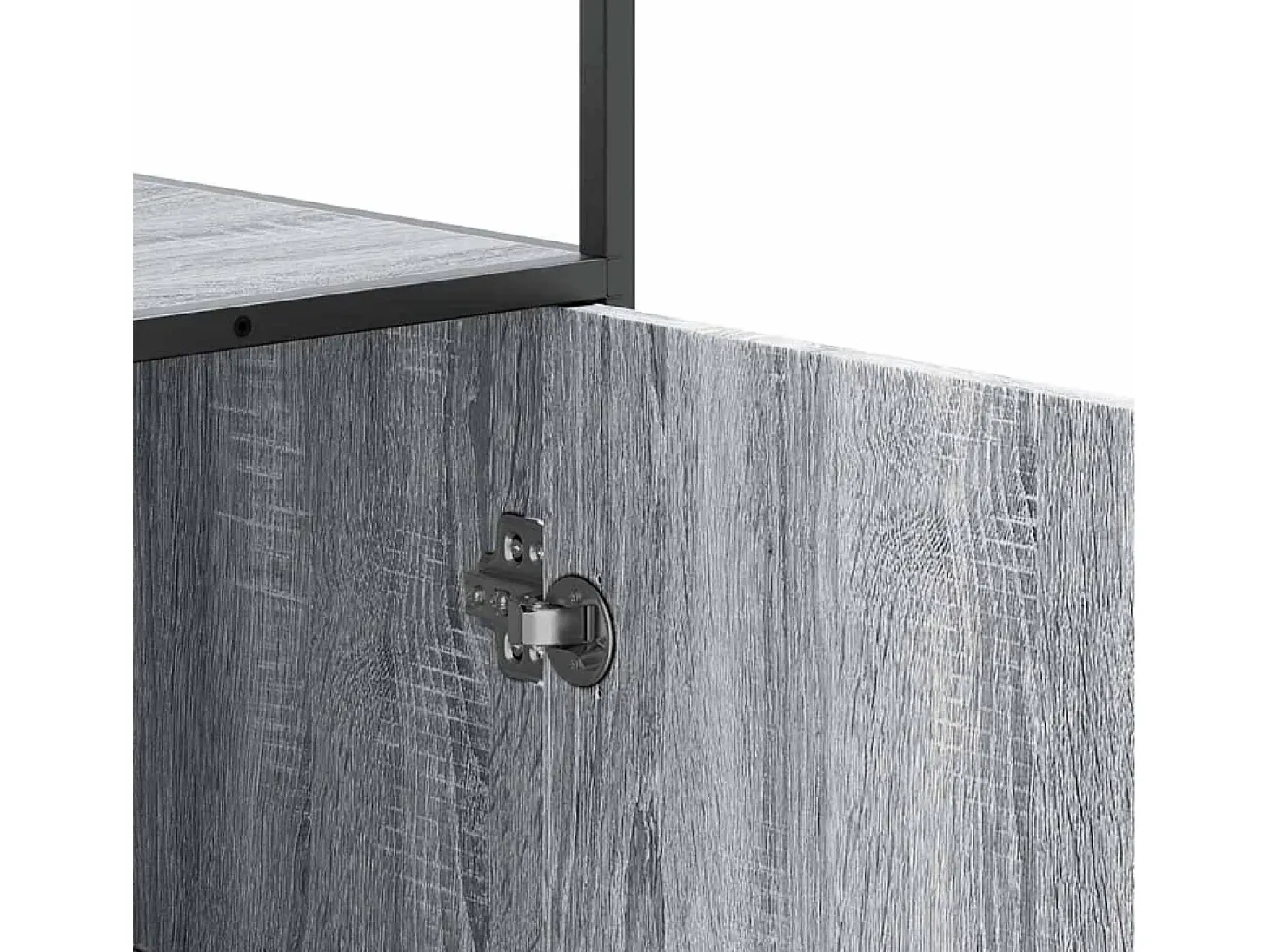Aparador alto madera de ingeniería y metal gris Sonoma