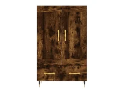 Aparador alto madera de ingeniería roble ahumado 69,5x31x115 cm ES91606