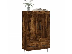 Aparador alto madera de ingeniería roble ahumado 69,5x31x115 cm ES18169