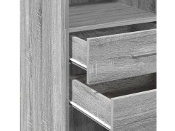 Aparador alto madera de ingeniería gris Sonoma 45x42,5x124 cm