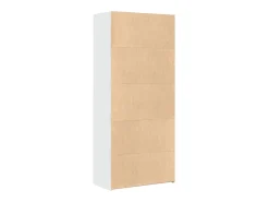 Aparador alto madera de ingeniería blanco 80x42,5x185 cm