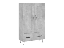 Aparador alto madera de ingeniería gris hormigón 69,5x31x115 cm ES41719