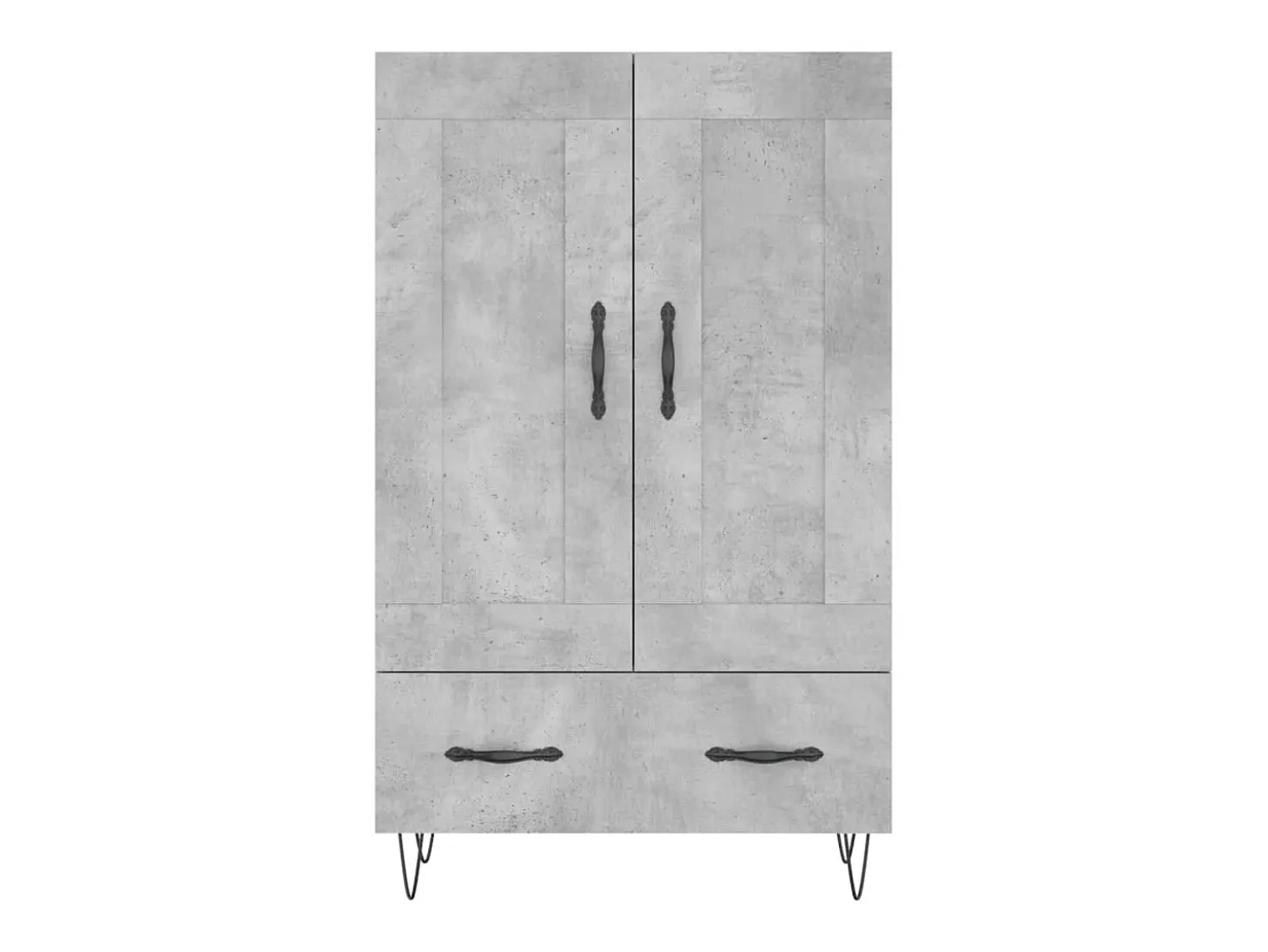 Aparador alto madera de ingeniería gris hormigón 69,5x31x115 cm ES41719
