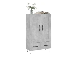 Aparador alto madera de ingeniería gris hormigón 69,5x31x115 cm ES41719