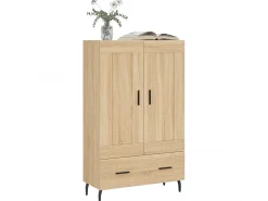 Aparador alto madera de ingeniería roble Sonoma 69,5x31x115 cm ES75675