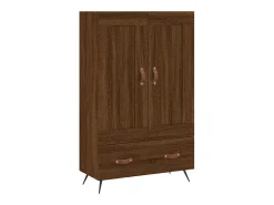 Aparador alto madera de ingeniería roble marrón 69,5x31x115 cm ES75926