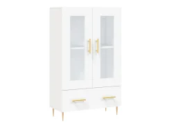 Aparador alto madera de ingeniería blanco 69,5x31x115 cm