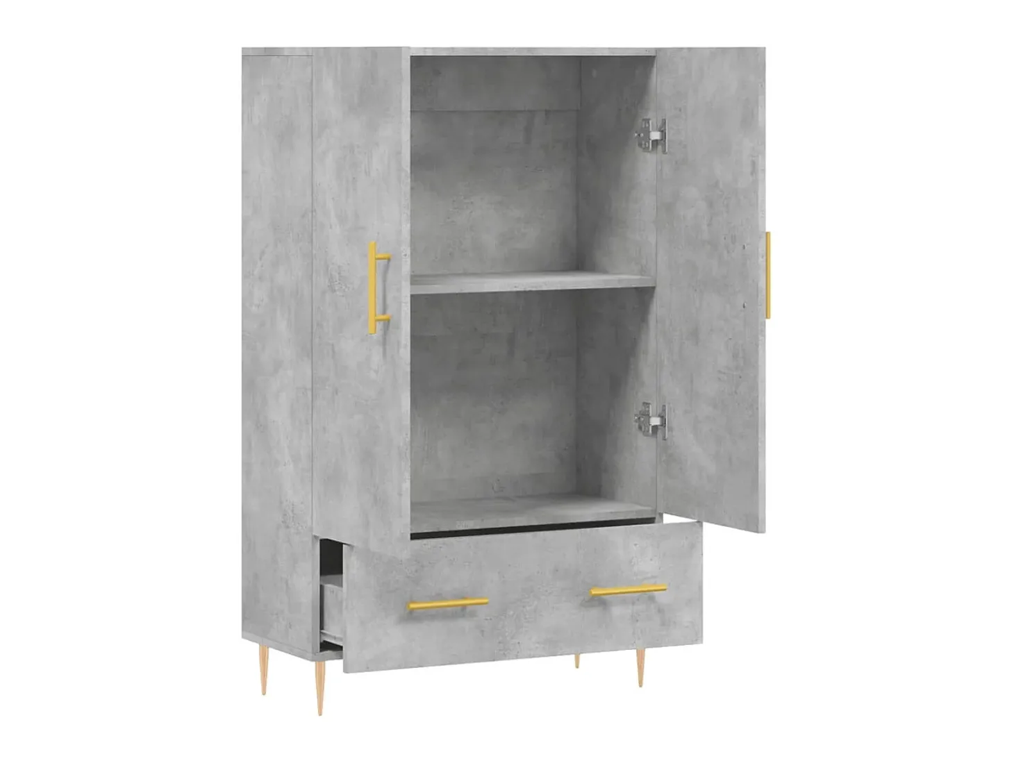 Aparador alto madera de ingeniería gris hormigón 69,5x31x115 cm ES17054