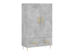 Aparador alto madera de ingeniería gris hormigón 69,5x31x115 cm ES17054