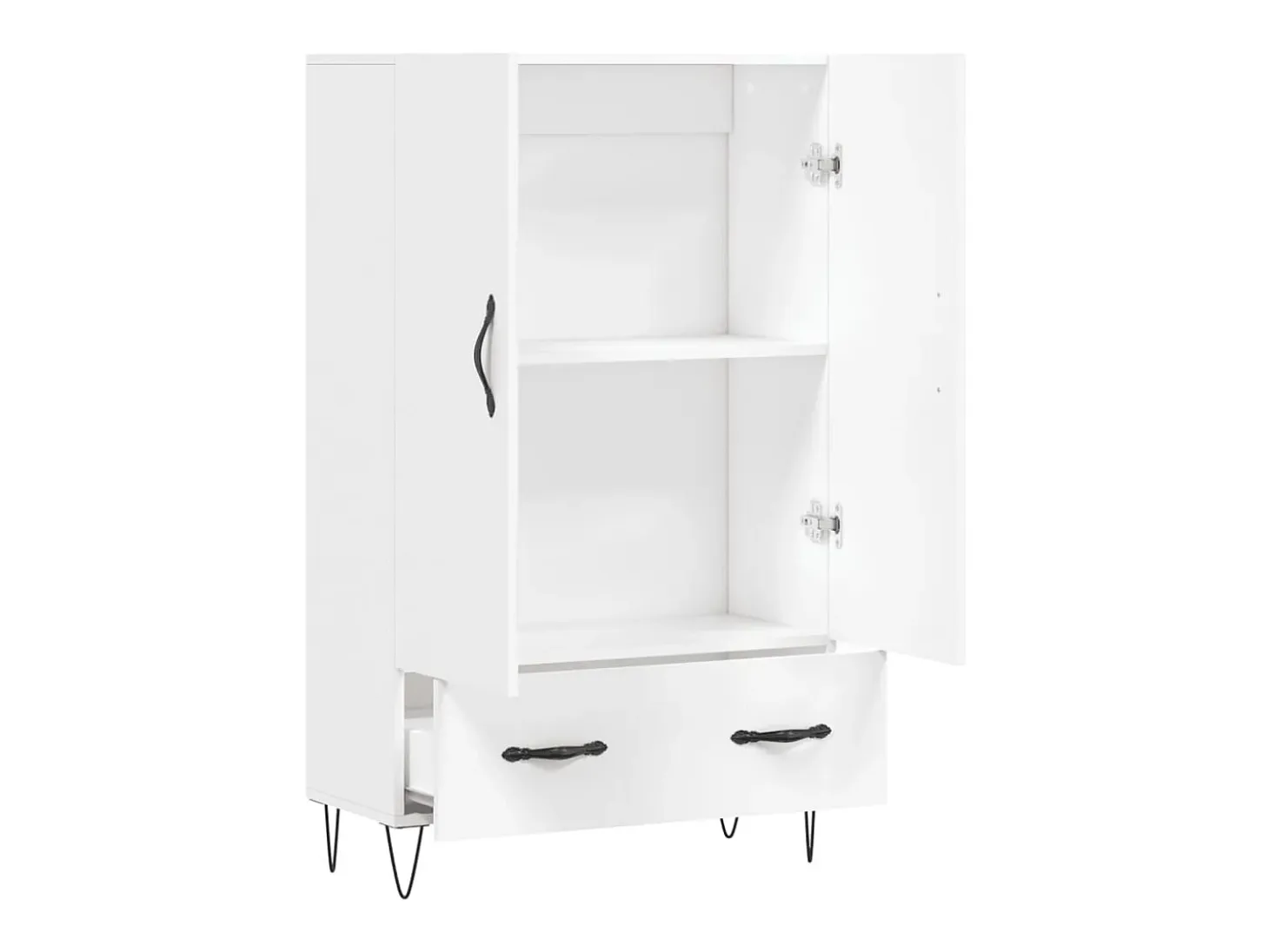 Aparador alto madera de ingeniería blanco 69,5x31x115 cm ES63084