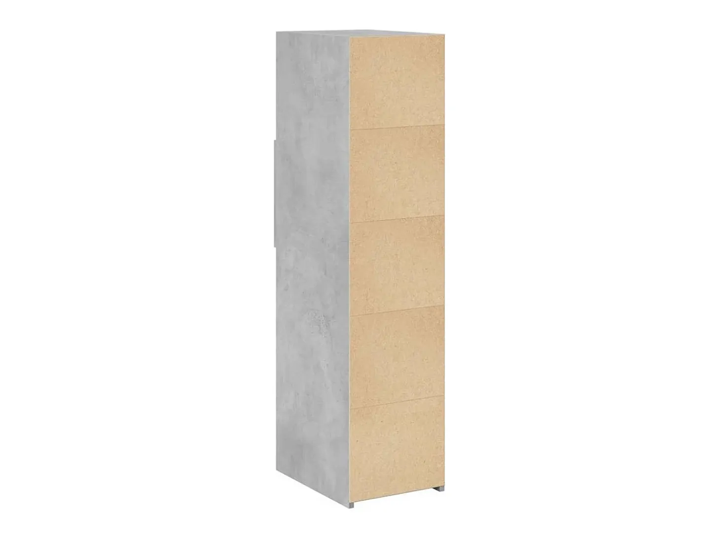Aparador alto madera de ingeniería gris hormigón 30x42,5x124 cm