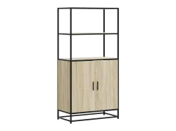 Aparador alto madera de ingeniería y metal Sonoma 68x35x139 cm