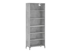 Aparador alto madera ingeniería gris hormigón 69,5x32,5x180 cm ES25796